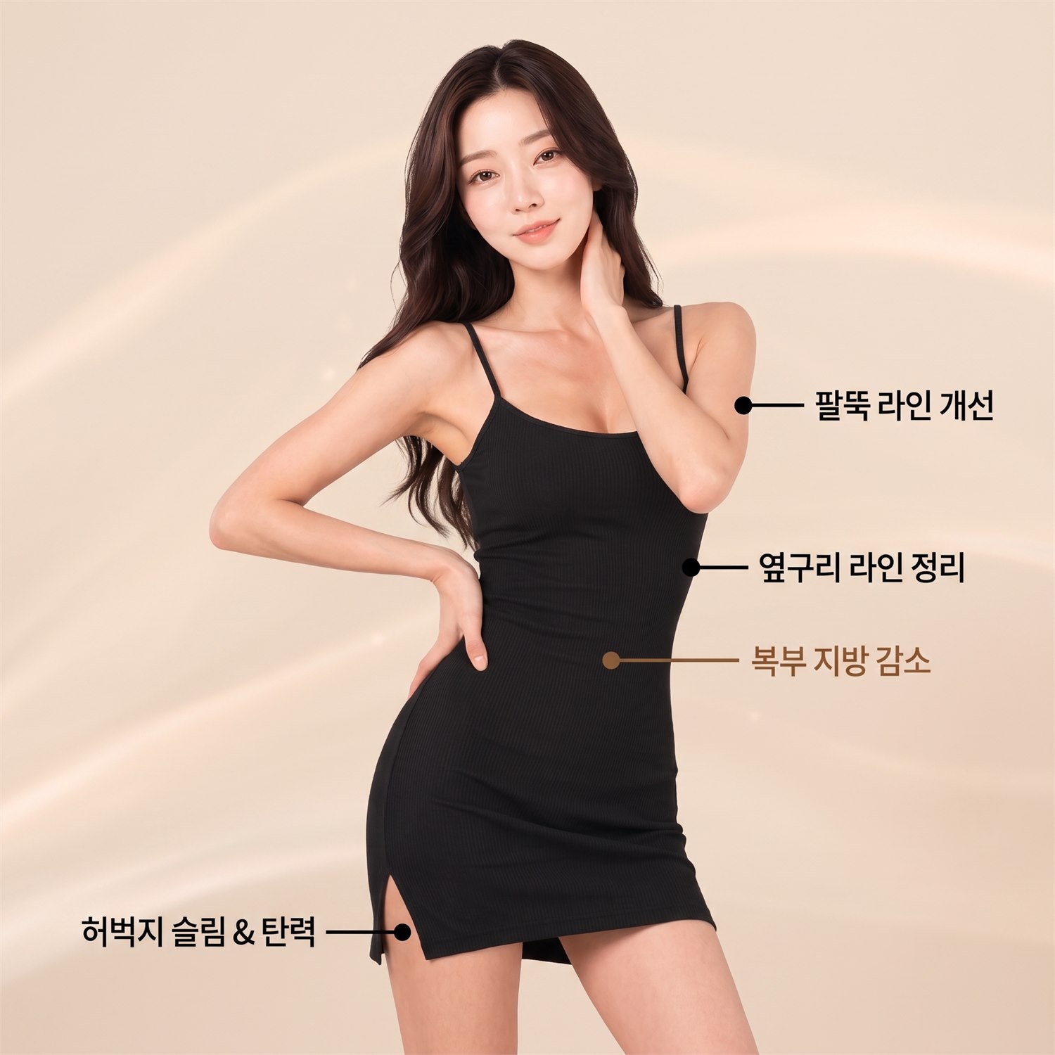 바디 부위별 안내 — 복부 지방 감소, 옆구리 라인 정리, 팔뚝 라인 개선, 허벅지 슬림ㆍ탄력