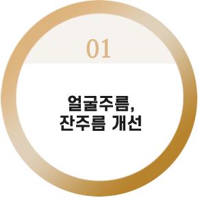 얼굴주름, 
잔주름 개선

